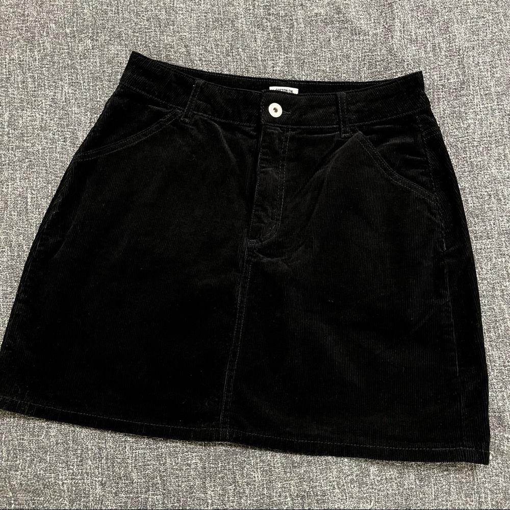 Cotton On Black Corduroy Skirt